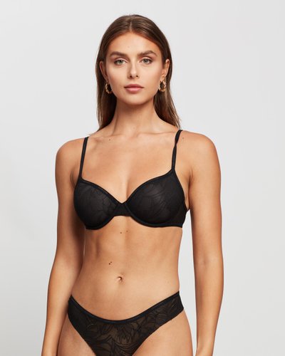 Sheer Marquisette Tropical Lightly Lined Demi Bra