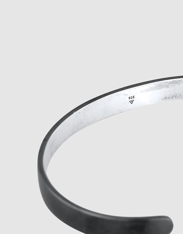 Kuzzoi - ICONIC EXCLUSIVE - Polished Cuff Bracelet in Oxidised 925 Sterling Silver