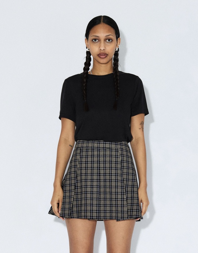 Dr Denim - Sone Skirt Black Summer Check