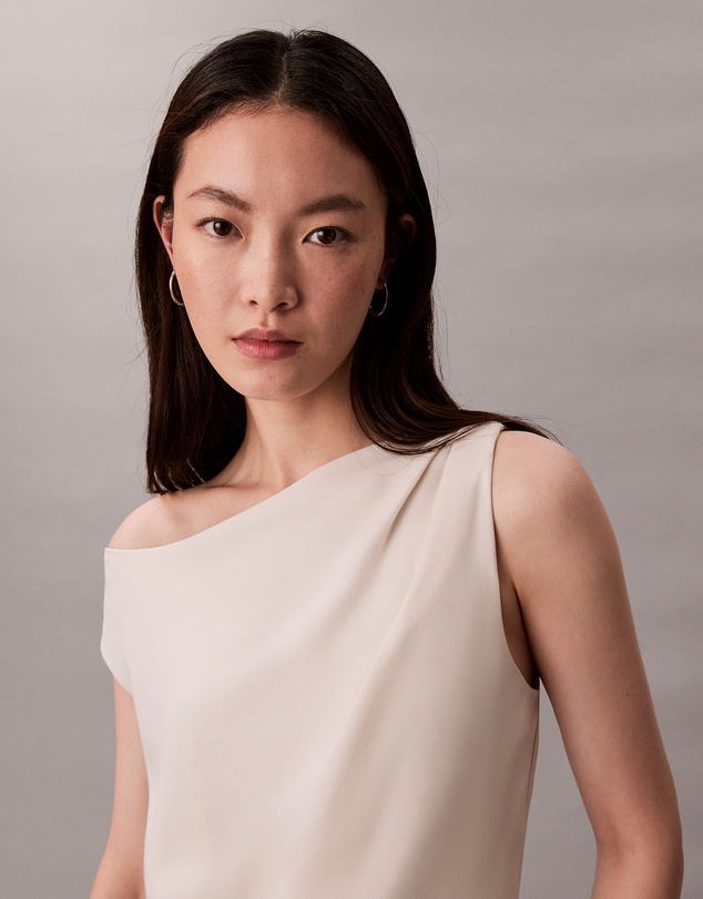 Calvin Klein - Crepe One Shoulder Top