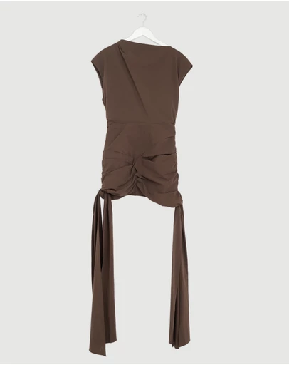 Revibe - Repaired Shona Joy Campbell Draped Tie Mini Dress - AU 12