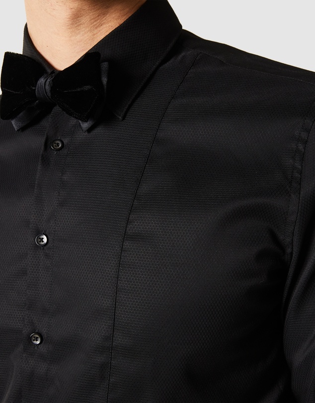 Politix - Slim Long Sleeve Panelled Formal Shirt