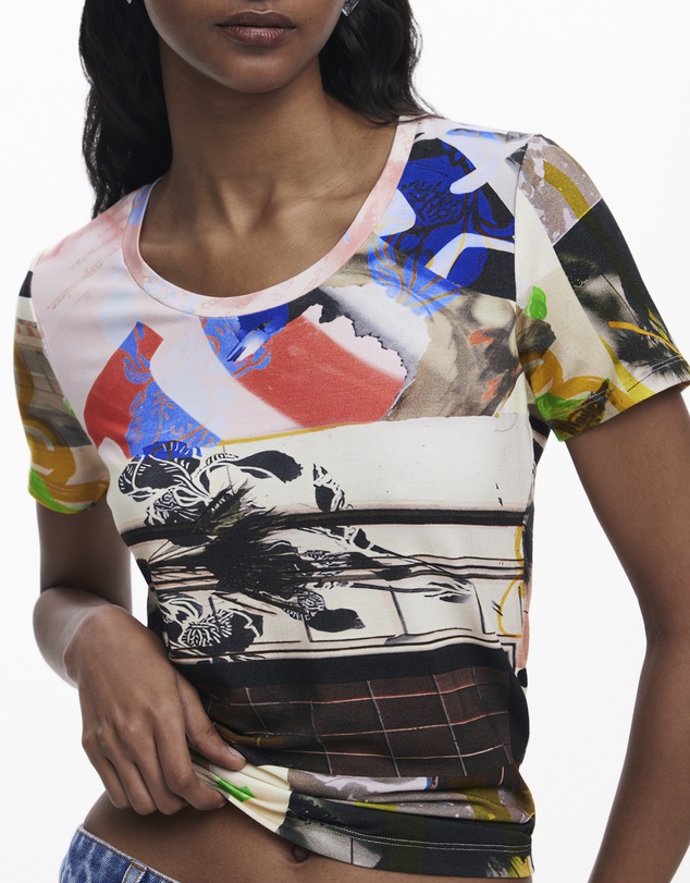 Desigual - Collage print T-shirt