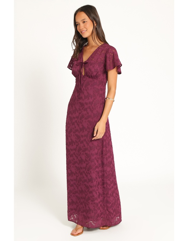 Petal & Pup - Emmy Jacquard Maxi Dress - Grape Purple