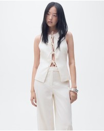 M.N.G - Ana Linen-Blend Top