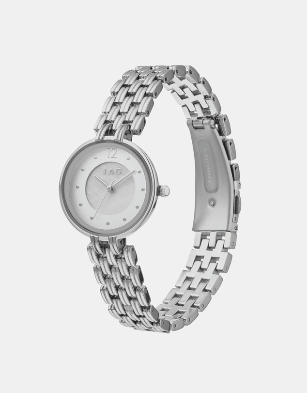 Jag - Iluka Womens White MOP Dial 30mm Silver Watch