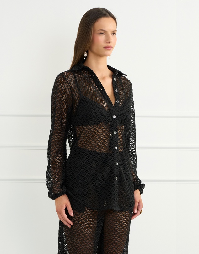 Aqua Blu Australia - Black Odilia Beach Shirt