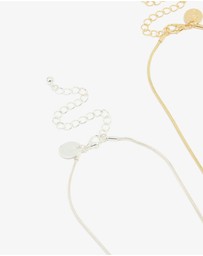 Lovisa - Mixed Metal Pebble Pendant Necklaces 2-Pack