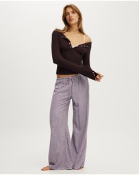 Cotton On Body - Super Soft Boat Neck Henley Long Sleeve Top