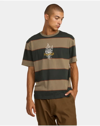 RVCA - Mens KSL Stripe T-Shirt