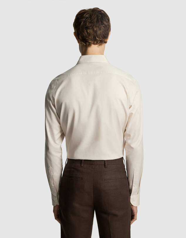 yd. - Clubman Pure Cotton Twill Slim Fit Dress Shirt