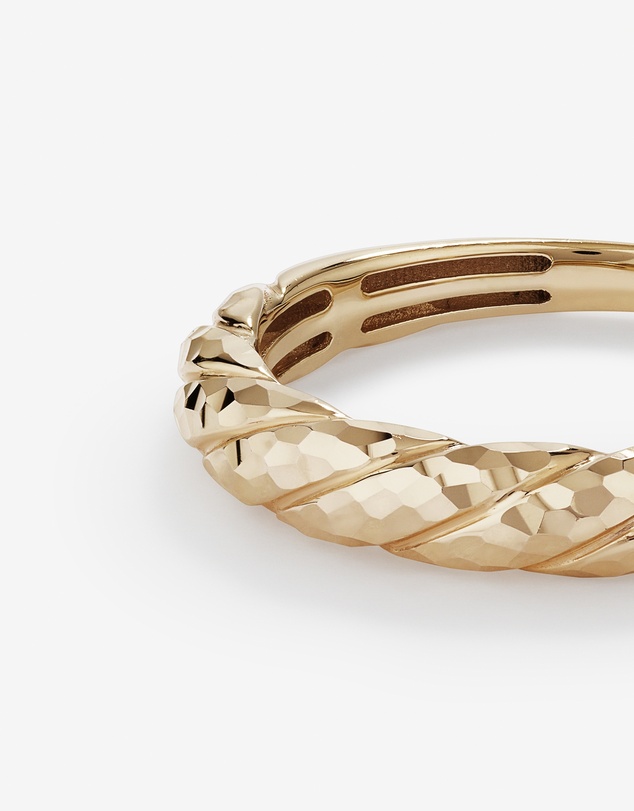 Michael Hill - Diamond-Cut Crossaint Ring in 10kt Yellow Gold