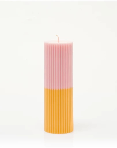 XRJ Celebrations - Pillar Two-Tone Sunset Candle