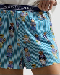 Polo Ralph Lauren - Polo Bear Print Striped Cotton Boxer Short