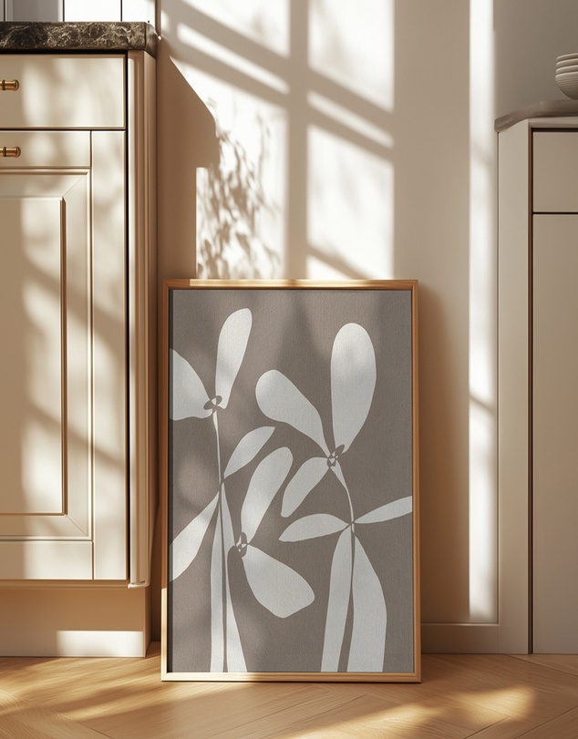 Olive et Oriel - Muted Petals No 4 by Shatha Al Dafai Art Print