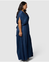 Pink Dusk by Curve Project - Aphrodite Satin Maxi Dress