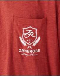 Zanerobe - Crest Slub Flow Tee Cherry