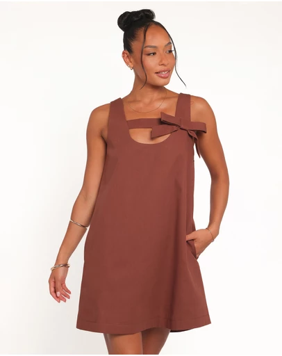 Petal & Pup - Elyria Mini Dress - Brown