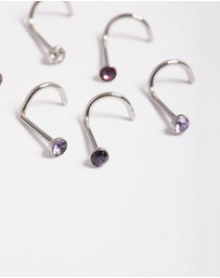 Lovisa - Surgical Steel Basic 6-Pack Nose Studs