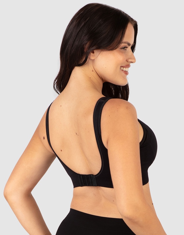 B Free Intimate Apparel - Wide Strap Wirefree Bra with Fixed Comfort Cups (A-B-C-D) Cup