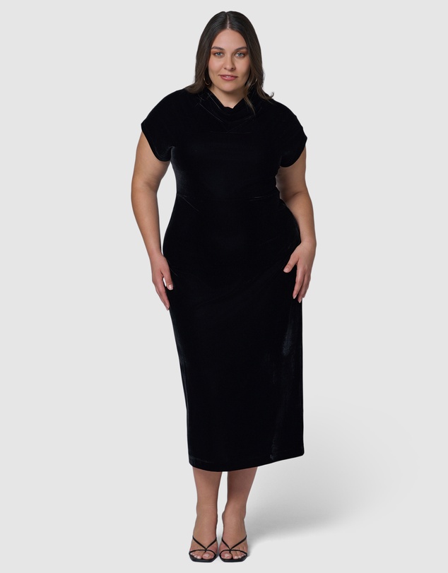Sunday In The City - Mayday Velvet Midi Dress