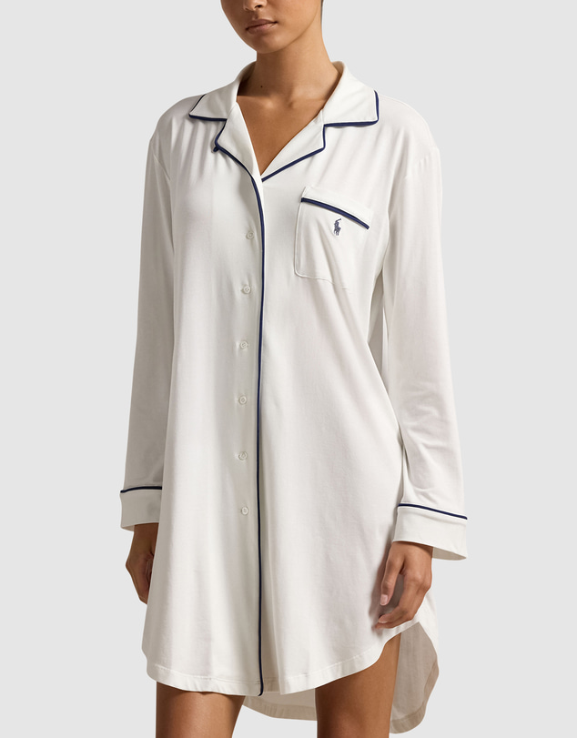 Polo Ralph Lauren - Polo Essentials Long Sleeve Cotton Jersey Sleepshirt