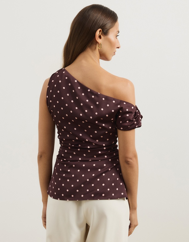 Atmos&Here - Lowen Satin Off Shoulder Top