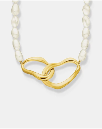 THOMAS SABO - THOMAS SABO Bold Pearl Necklace in Gold