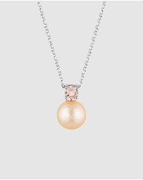 Georgini - Noosa Pink Freshwater And Morganite Cubic Zirconia Pendant Silver