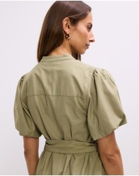The Fated - Karla Puff Sleeve Mini Dress