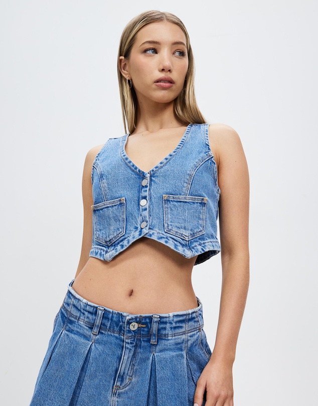 Abrand - Denim Vest - ICONIC EXCLUSIVE