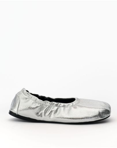 Sliver Crinkle Leather