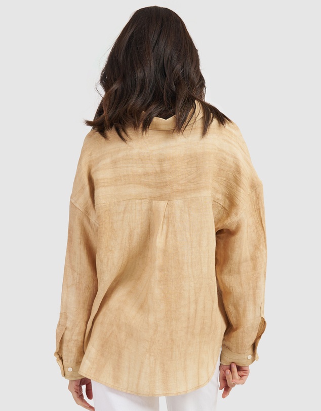 CAMIXA - Exalina Oversized Crinkle Linen Shirt