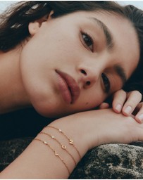 SAINT VALENTINE - Pearl Letter Bracelet - Gold X