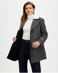 Belle & Bloom - Liberty Sherpa Collar Wool Blend Coat