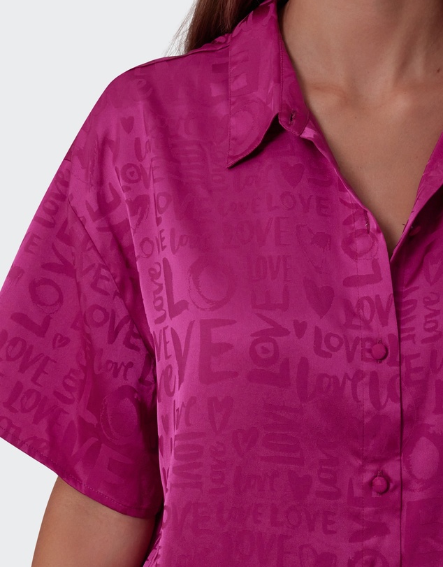 Bras N Things - Jacqui Short Sleeve Shirt - Magenta