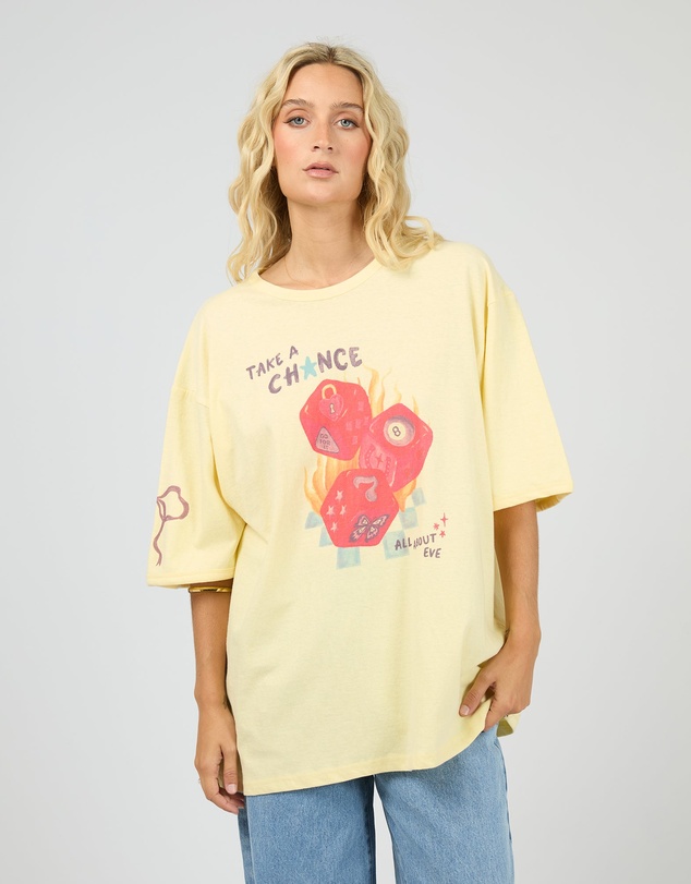 All About Eve - Snake Eyes Oversized Tee Yellow