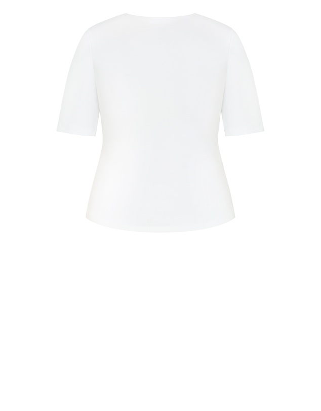 City Chic - Plus size Cinched Side Top - ivory