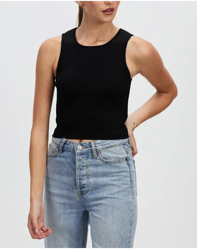 DRICOPER DENIM - Cami Black Knit Top