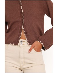 Petal & Pup - Payton Scallop Cardigan - Brown