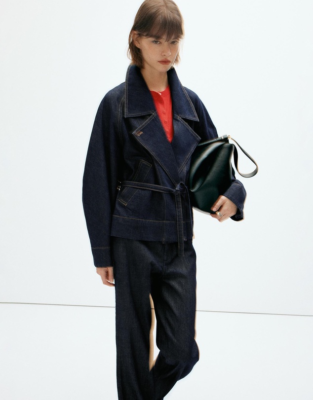 M.N.G - Belt Denim Trench Jacket