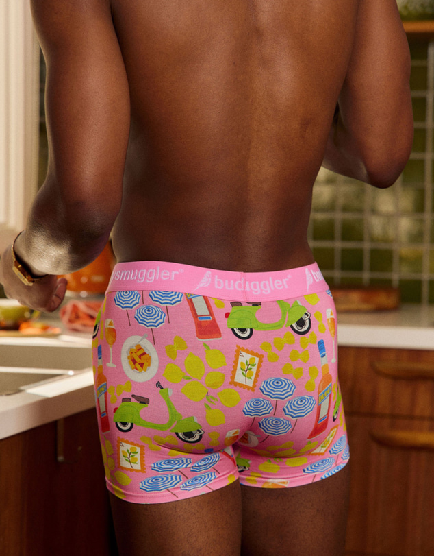 Budgy Smuggler - Men's Underwear Trunks in Pink Amalfi