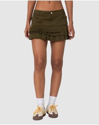 EDIKTED - Layered Pleats Mini Skirt