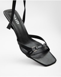 RAID - Macie kitten heeled sandals in Black