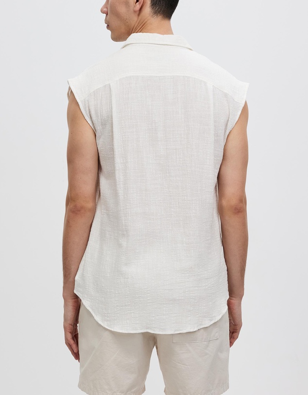 Merlino Street - Cotton Rami Sleeveless Shirt