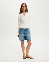 Cotton On - Hooded Blake Henley LS Top