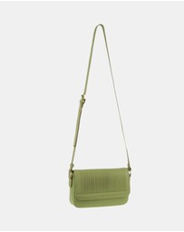 Pierre Cardin - Pierre Cardin Leather Pleated Design Crossbody Bag