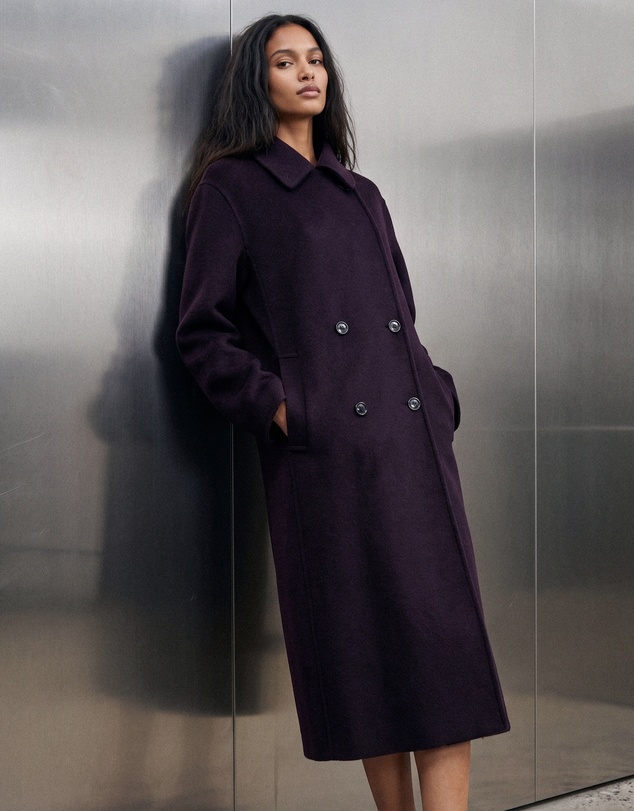 Lover - Gilda Wool Funnel Neck Car Coat