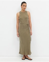 Calli - Cupro Crew Neck Dress