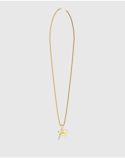 GUESS - Gold-Tone Rebel Knight Necklace